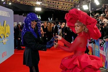 Grace Jones (left) and Janelle Monae attending the European premiere of Glass Onion: A Knives Out My...