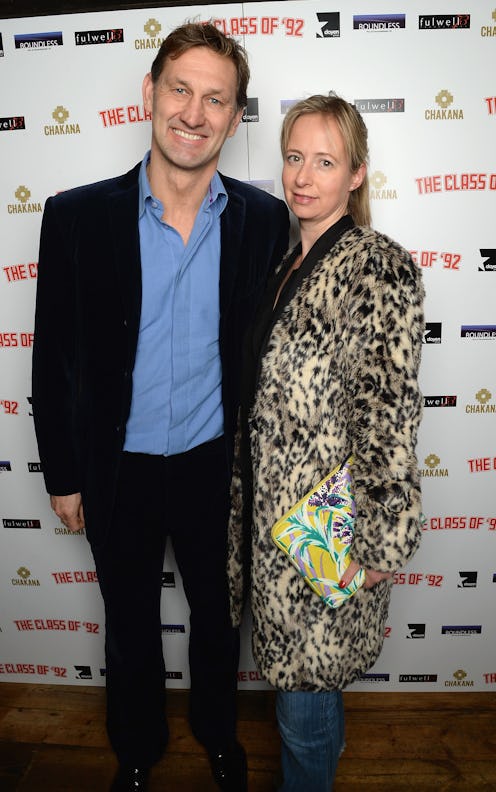LONDON, ENGLAND - DECEMBER 01: Tony Adams and Poppy Teacher attend the Class Of 92 world premiere a...
