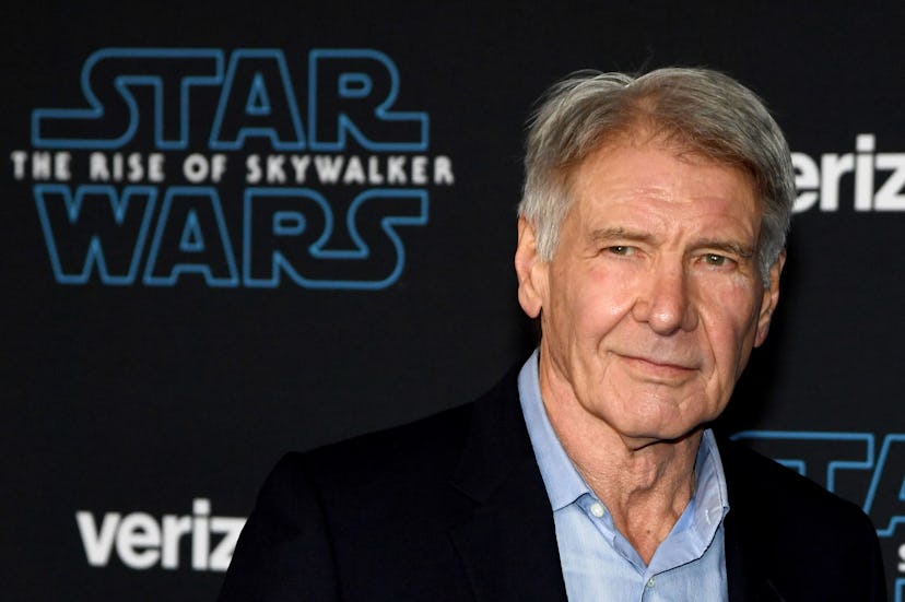 HOLLYWOOD, CALIFORNIA - DECEMBER 16:  Actor Harrison Ford attends the premiere of Disney's "Star War...