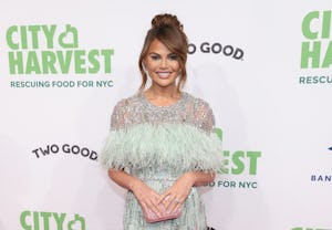 NEW YORK, NEW YORK - APRIL 26: Chrissy Teigen attends the City Harvest Presents The 2022 Gala: Red S...