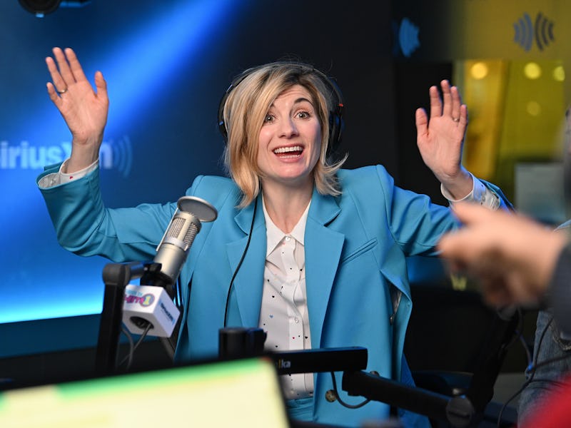 NEW YORK, NEW YORK - JANUARY 06: (EXCLUSIVE COVERAGE) Jodie Whittaker visits SiriusXM Studios on Jan...