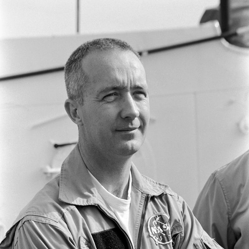 (5 Nov. 1968) --- Astronaut James A. McDivitt, commander of the Apollo 9 (Spacecraft 104/Lunar Modul...