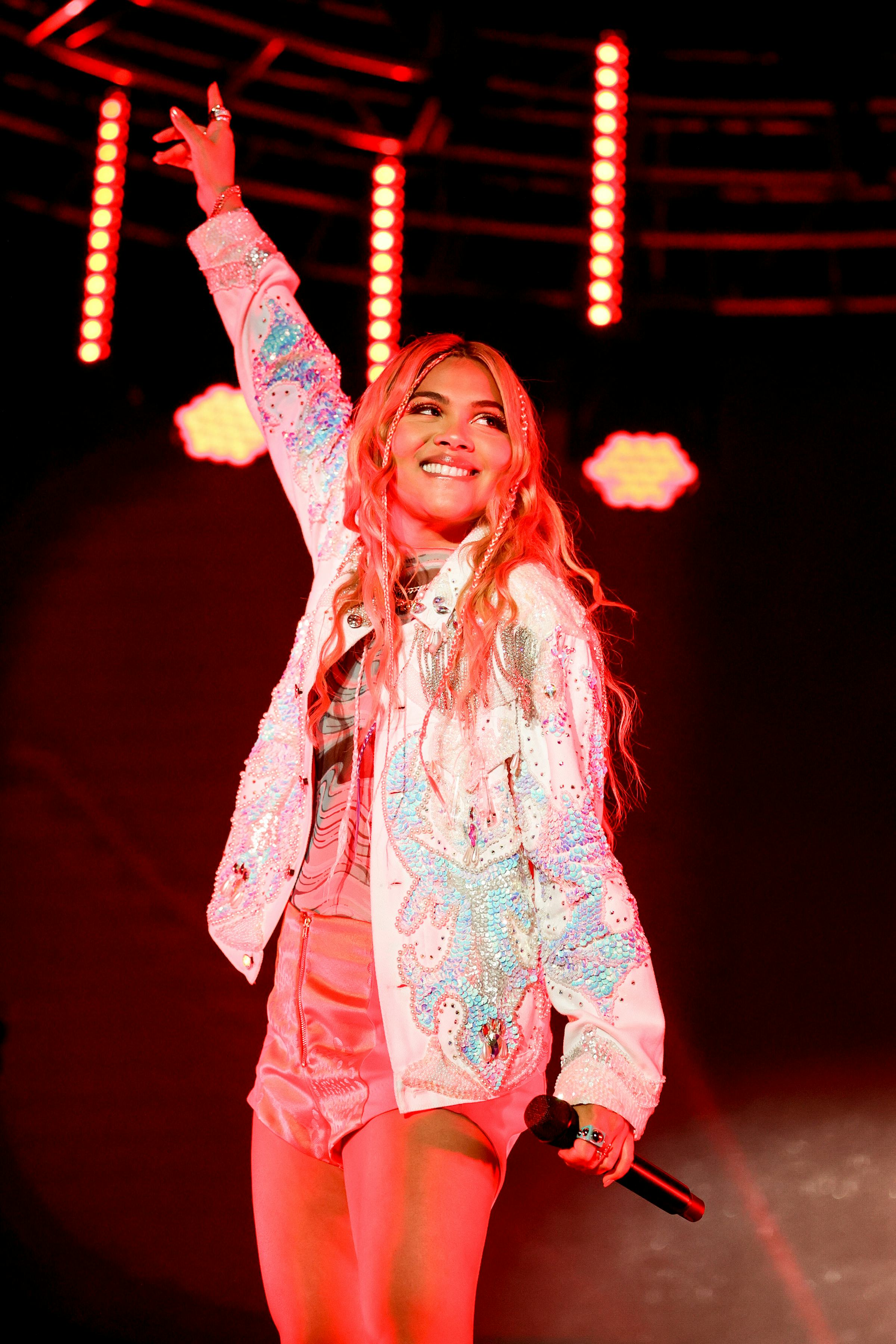 LOS ANGELES, CALIFORNIA - JUNE 05: Hayley Kiyoko performs onstage during the OUTLOUD: Raising Voices...