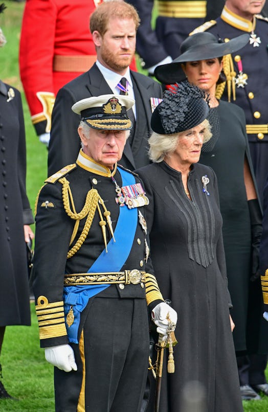 LONDON, ENGLAND - SEPTEMBER 19: Prince Harry, Duke of Sussex, Meghan, Duchess of Sussex, King Charle...