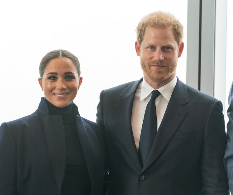 The Duke and Duchess of Sussex, Prince Harry and Meghan visit One World Observatory on 102nd floor o...