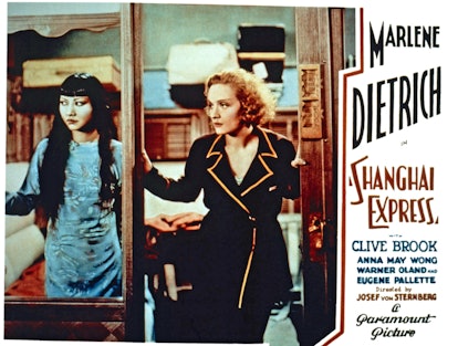 Anna May Wong and Marlene Dietrich in 1932 's Shanghai Express.