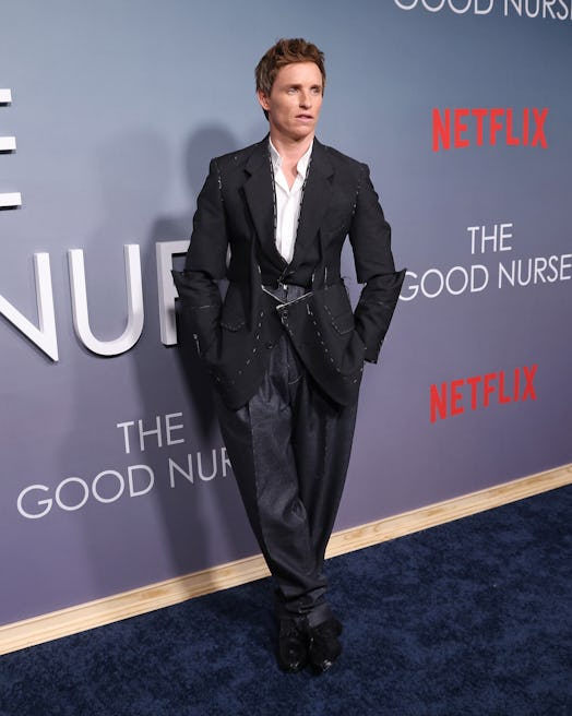 NEW YORK, NEW YORK - OCTOBER 18: Eddie Redmayne attends a screening of Netflix's "The Good Nurse" at...