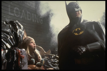 美国演员迈克尔·基顿的蝙蝠侠,由蒂姆·伯顿执导。(图片由穆雷关闭/ S…