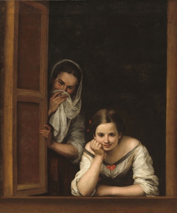 Two Women at a Window, 1665-1670. Found in the collection of the National Gallery of Art, Washington...