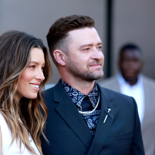 LOS ANGELES, CALIFORNIA - MAY 09: (L-R) Jessica Biel and Justin Timberlake attend the Los Angeles Pr...