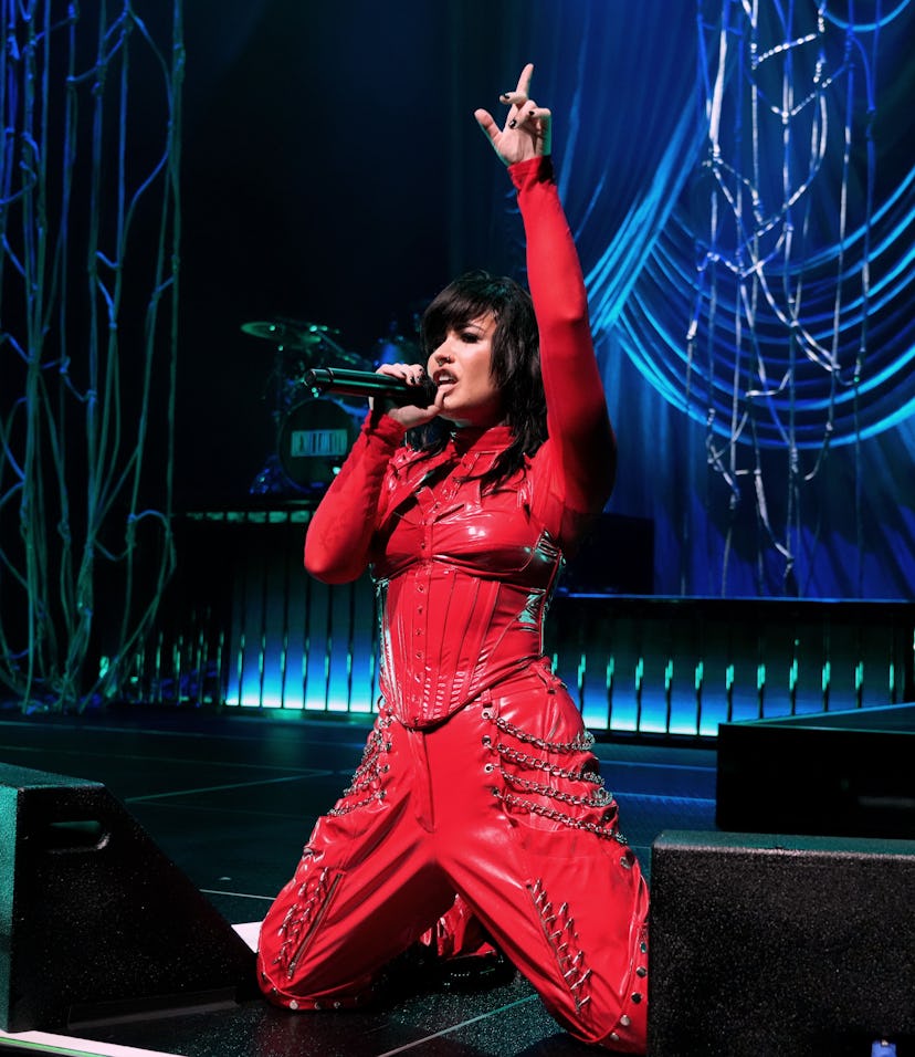 WHEATLAND, CALIFORNIA - SEPTEMBER 22: (EXCLUSIVE COVERAGE) Demi Lovato performs onstage at Hard Rock...