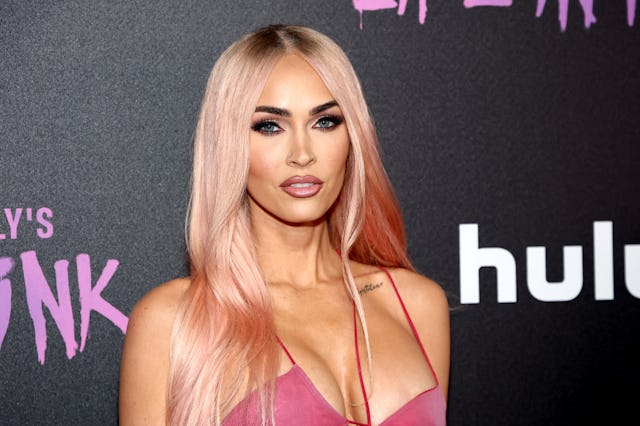 Megan Fox attends "Machine Gun Kelly's Life In Pink" premiere at on June 27, 2022 in New York City. ...