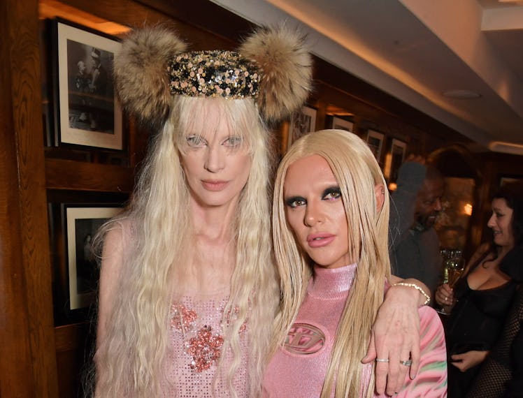 LONDON, ENGLAND - OCTOBER 19: Kristen McMenamy and Bimini Bon Boulash attend an exclusive dinner cel...