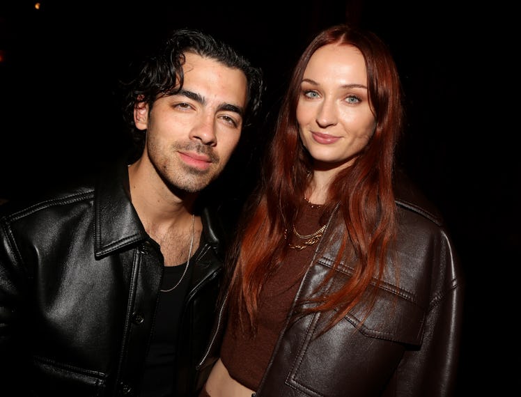 NEW YORK, NEW YORK - OCTOBER 20: (EXCLUSIVE COVERAGE)  Joe Jonas and Sophie Turner pose at the openi...