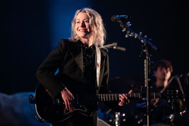 GLASTONBURY, ENGLAND - JUNE 24: Phoebe Bridgers performs on The John Peel Stage during day three of ...