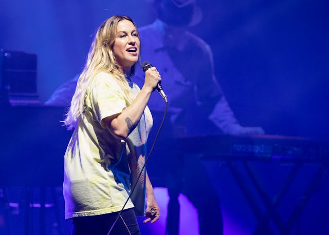 Alanis Morissette performs on stage at Rogers Arena on July 31, 2022 in Vancouver, British Columbia.