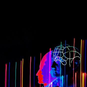 Cape silhouette in abstract color style