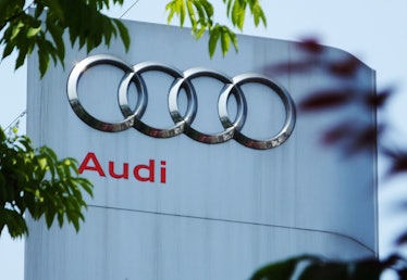 YICHANG, CHINA - MAY 23, 2022 - A sign of faW-Volkswagen Audi 4S store in Yichang, Hubei province, M...