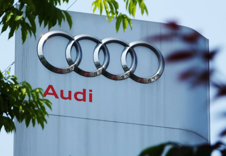 YICHANG, CHINA - MAY 23, 2022 - A sign of faW-Volkswagen Audi 4S store in Yichang, Hubei province, M...