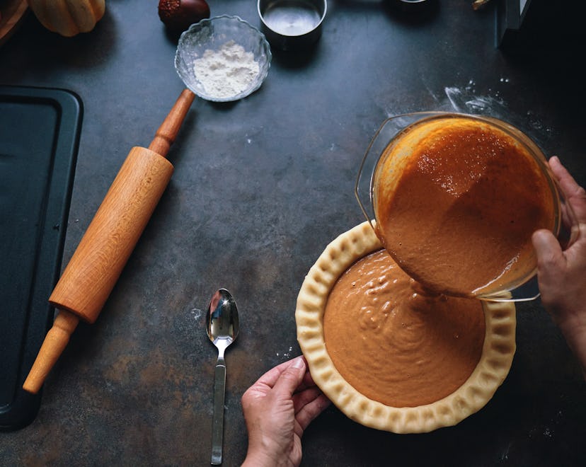 Preparing Pumpkin Pie for the Holidays in an article about best wine with pumpkin pie and pumpkin pi...