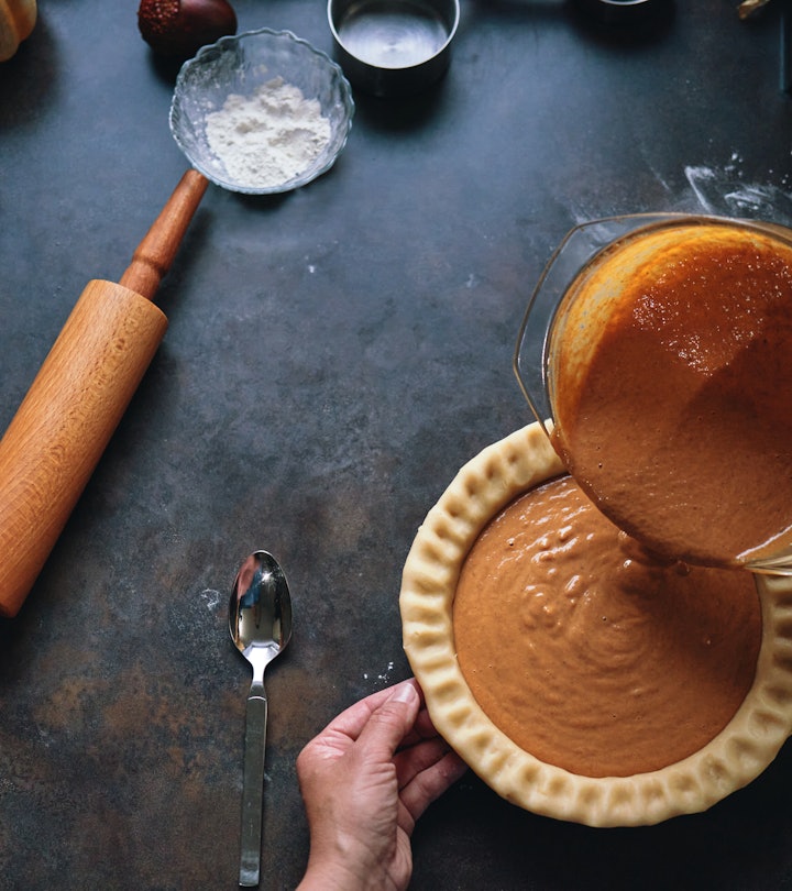 Preparing Pumpkin Pie for the Holidays in an article about best wine with pumpkin pie and pumpkin pi...