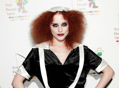 A halloween costume idea for curly hair is Magenta from 'The Rocky Horror Picture Show' as seen on a...