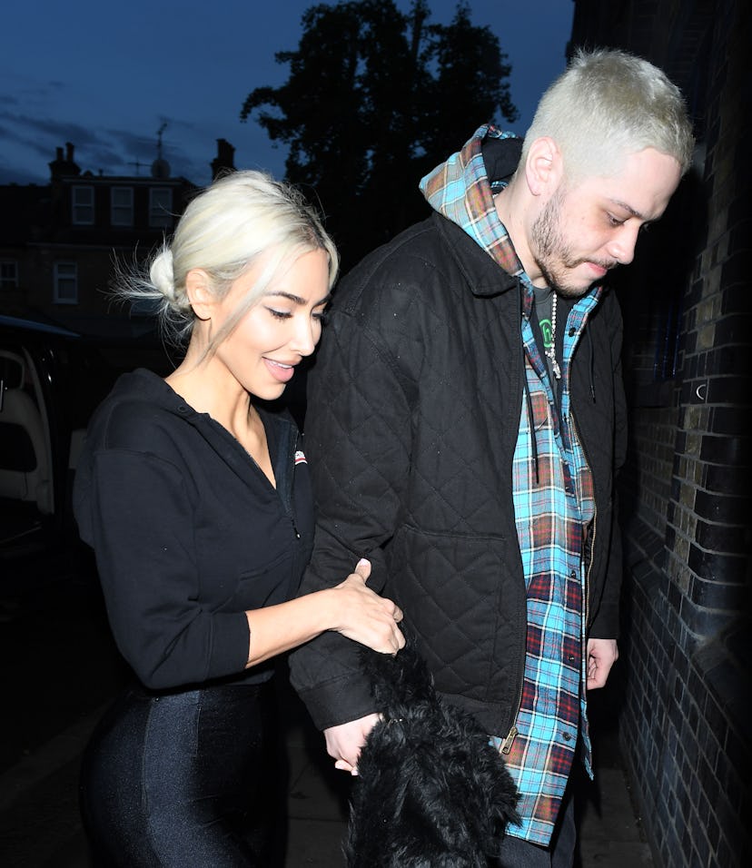 LONDON, ENGLAND - MAY 30:  Kim Kardashian and Pete Davidson are seen on May 30, 2022 in London, Engl...