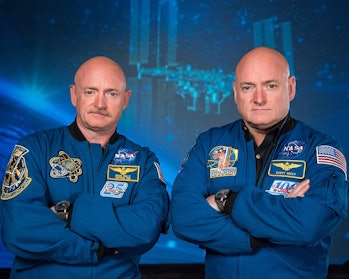 Recent photo released by NASA shows former astronaut Scott Kelly (R), who was the Expedition 45/46 c...