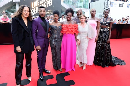 Gina Prince-Bythewood and the main cast of 'The Woman King': John Boyega, Thuso Mbedu, Viola Davis, ...