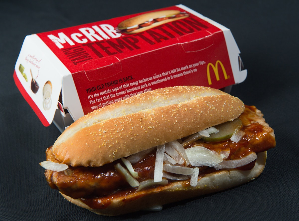 The McRib returns to McDonald's on Oct. 31