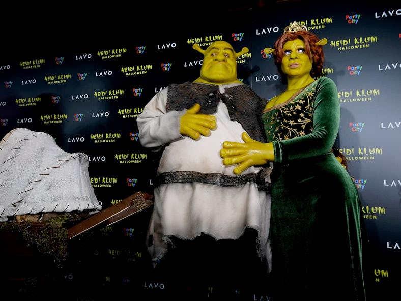 Heidi Klum dressed as Princess Fiona from 'Shrek' for Halloween in 2018.