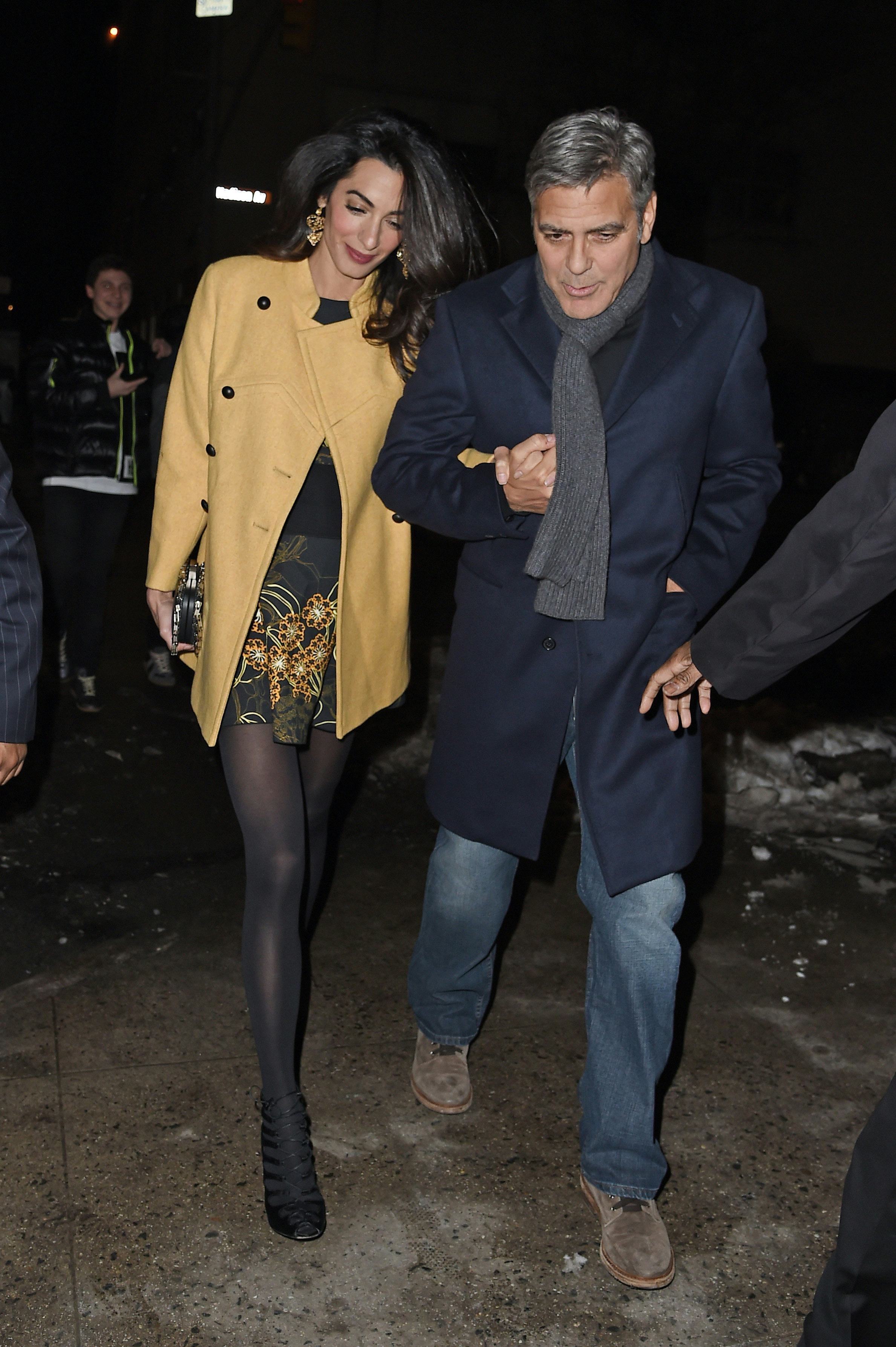 NEW YORK, NY - MARCH 07:  George Clooney and Amal Clooney are seen on March 7, 2015 in New York City&hellip;