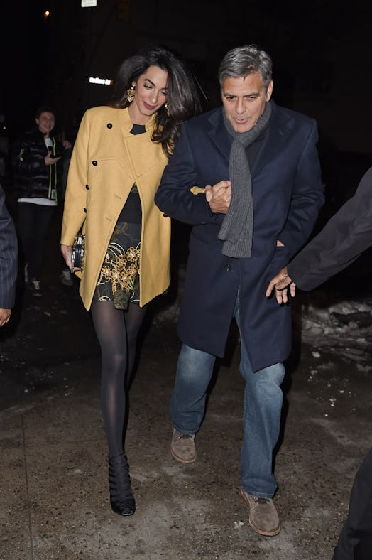 NEW YORK, NY - MARCH 07: George Clooney and Amal Clooney are seen on March 7, 2015 in New York City…