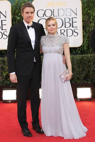 Dax Shepard (L) and Kristen Bell attend the 70th annual Golden Globe Awards at the Beverly Hilton. B...