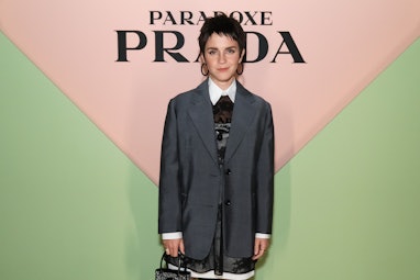 LONDON, ENGLAND - OCTOBER 13: Emma Watson attends the Prada Paradoxe fragrance launch party on Octob...