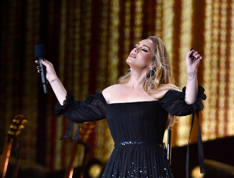 LONDON, ENGLAND - JULY 02: Adele performs on stage as American Express present BST Hyde Park in Hyde...