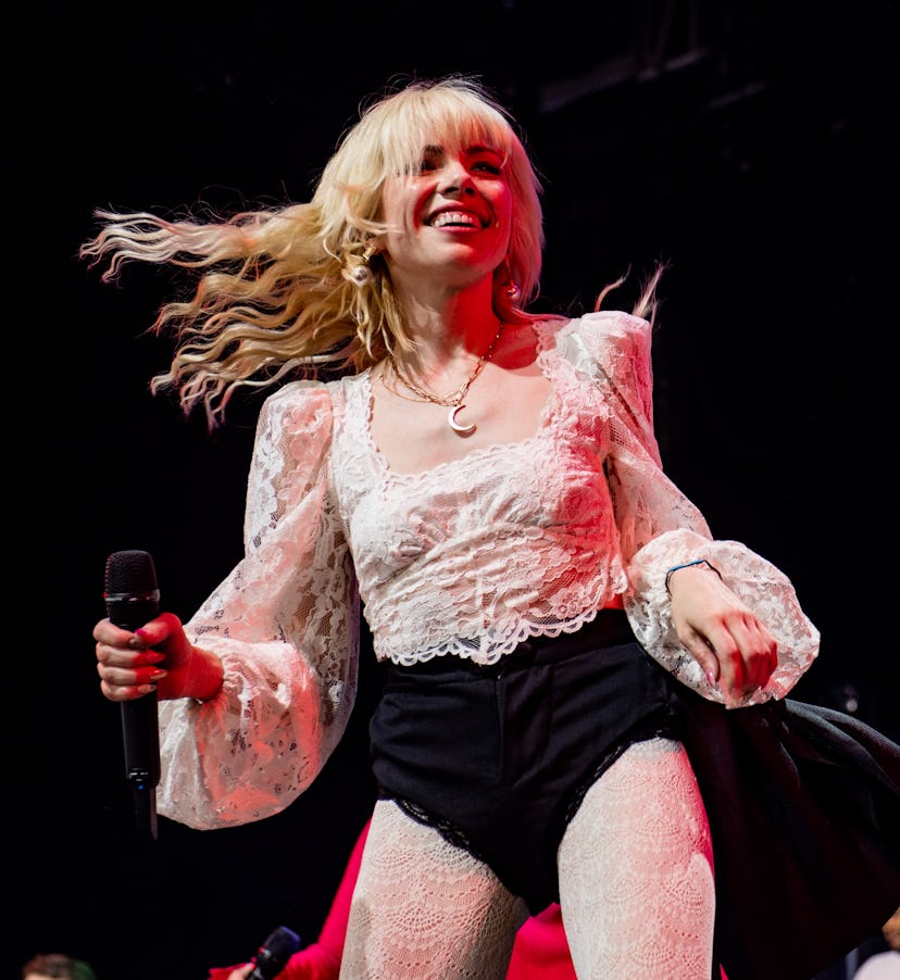 INDIO, CALIFORNIA - APRIL 22: Carly Rae Jepsen performs at the 2022 Coachella Valley Music And Arts ...