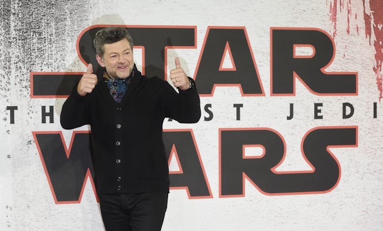 Andy Serkis during the 'Star Wars: The Last Jedi' photocall at Corinthia Hotel London 