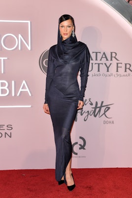 DOHA, QATAR - OCTOBER 26: Bella Hadid attends the Fashion Trust Arabia Prize 2022 Awards Ceremony at...