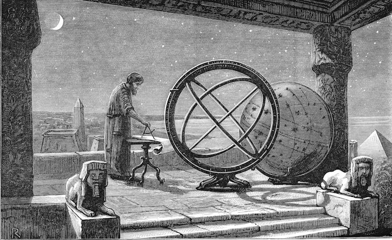 Hipparchus, Ancient Greek astronomer, 2nd century BC (c1880). Artist's reconstruction of Hipparchus ...