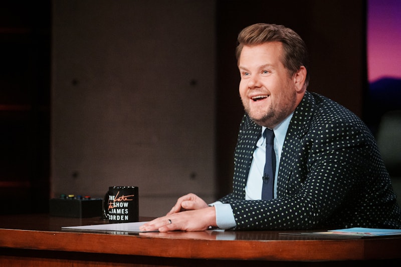UK comedian, actor, and television host James Corden on the set of The Late Late Show with James Cor...