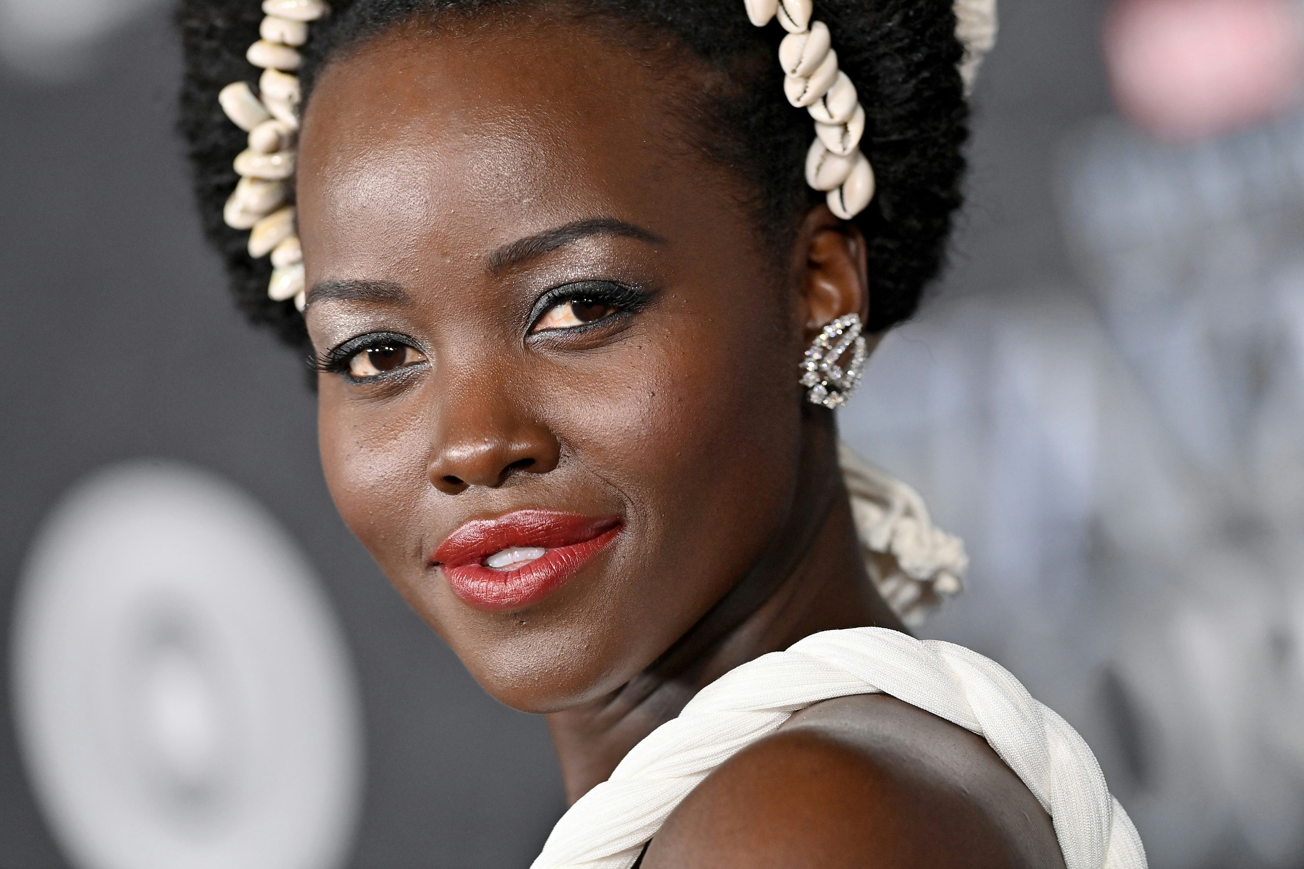 HOLLYWOOD, CALIFORNIA - OCTOBER 26: Lupita Nyong'o attends Marvel Studios' "Black Panther 2: Wakanda...