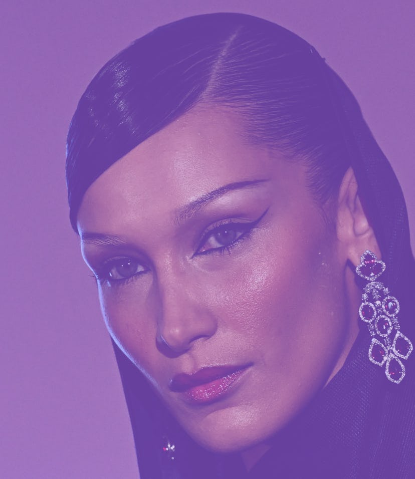 US model Bella Hadid arrives to attend the Fashion Trust Arabia Awards, a part of year-round cultura...