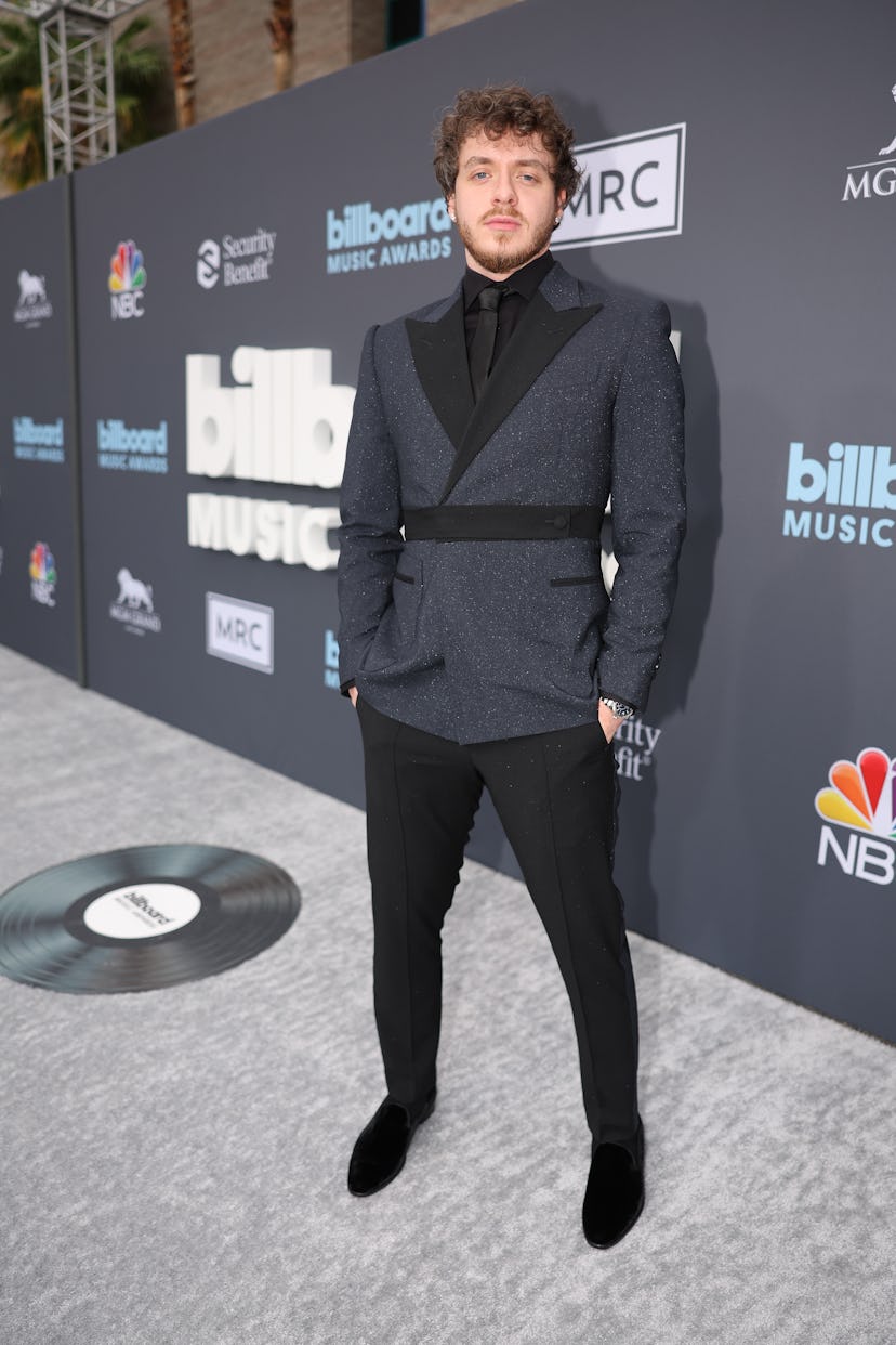 Jack Harlow arrives to the 2022 Billboard Music Awards held at the MGM Grand Garden Arena on May 15,...