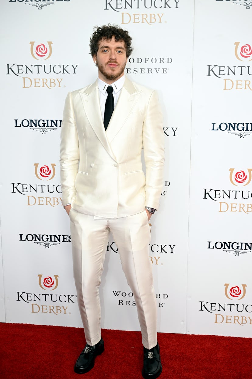 Jack Harlow attends the 148th Kentucky Derby at Churchill Downs on May 07, 2022 in Louisville, Kentu…