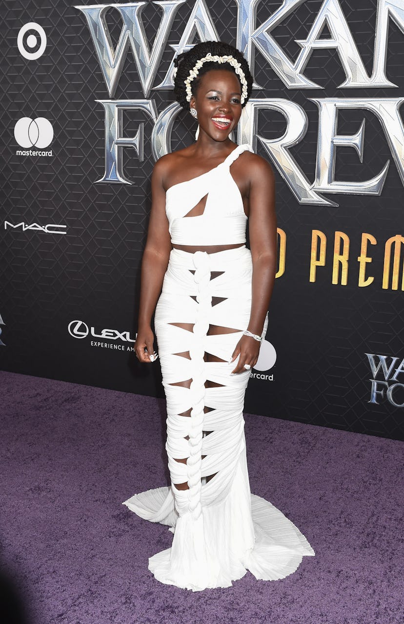 Lupita Nyong'o at the world premiere of Marvel Studios Black Panther: Wakanda Forever held at the Do...