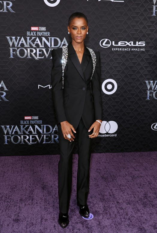 Letitia Wright attends Marvel Studios' "Black Panther: Wakanda Forever" premiere