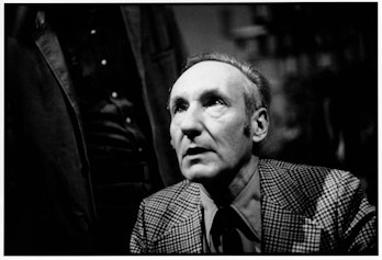 View of American author William S Burroughs (1914 - 1997) at an unspecified event, San Francisco, Ca...