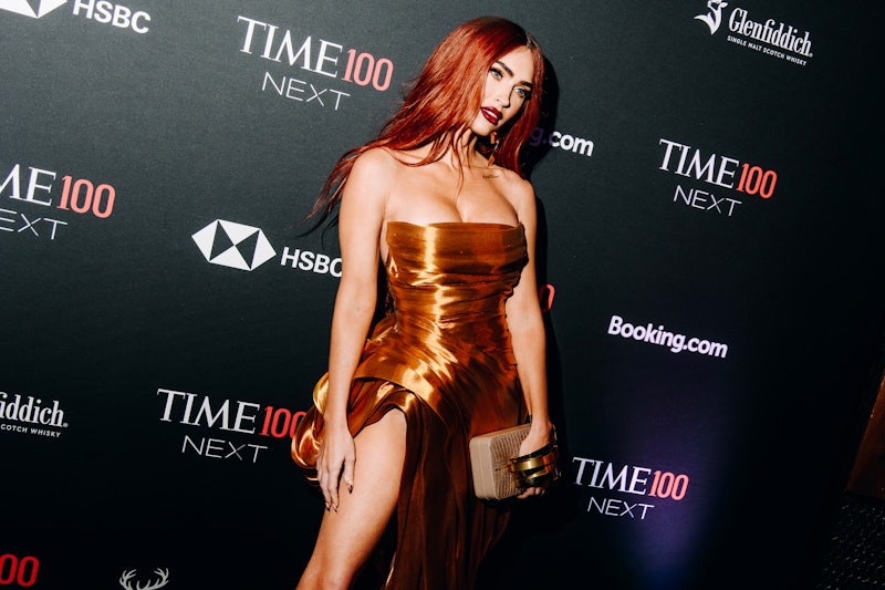 Megan Fox Debuts Fire Red Hair At Time100  Gala
