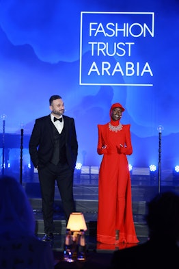 Marino Franchitti and Jodie Turner-Smith attend the Fashion Trust Arabia Prize 2022 Awards 